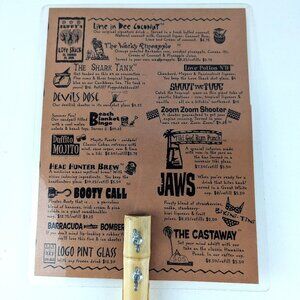 Duffy's Love Shack Menu Souvenir - St Thomas/Virgin Islands